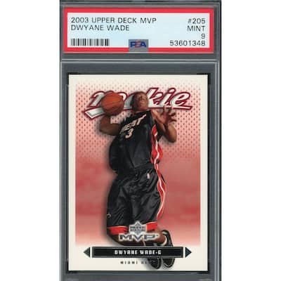 Dwayne Wade 2003 Upper Deck MVP Rookie Card #205 Graded PSA 9 - 8'6" x 11'6"