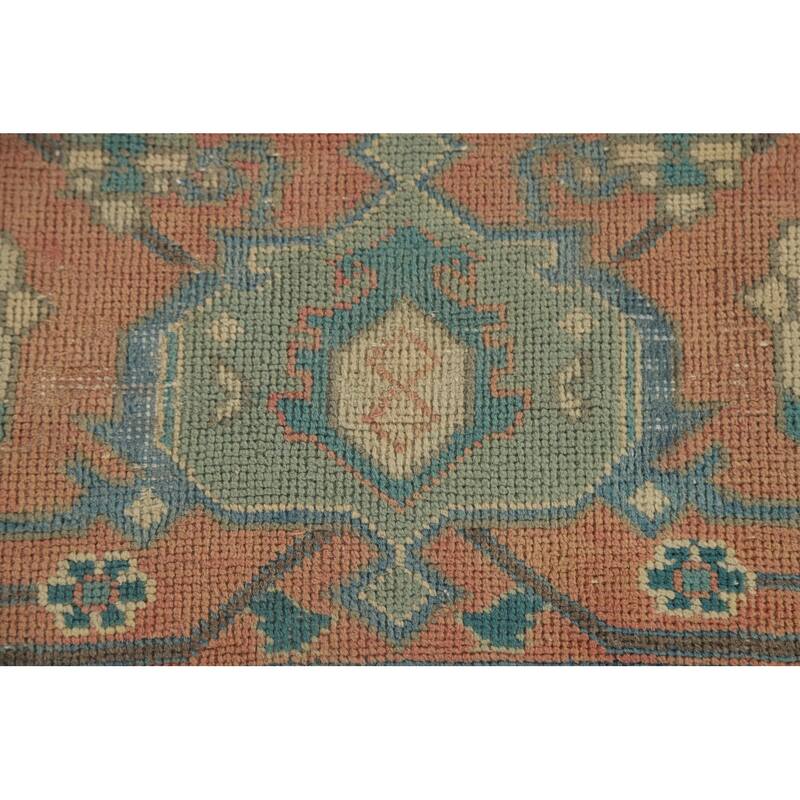 Distressed Tabriz Persian Antique Rug Living Room Handmade Wool Carpet - 9'8" x 11'11"