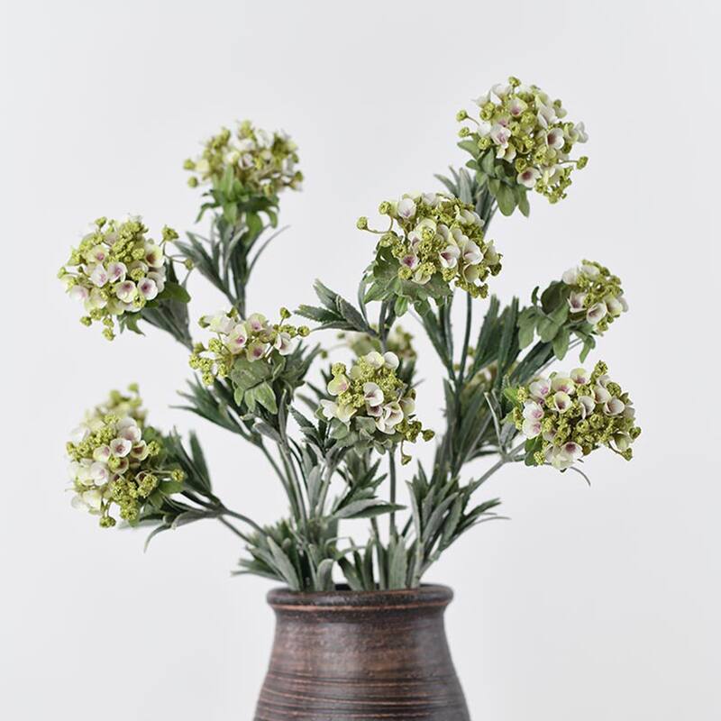 White Silk Decorative Artificial Sweet Alyssum(Pack of 1 Branch)