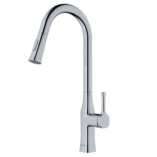 slide 2 of 18, Karran Standerton KKF140 Single Handle Pull-Down Sprayer Kitchen Faucet Chrome