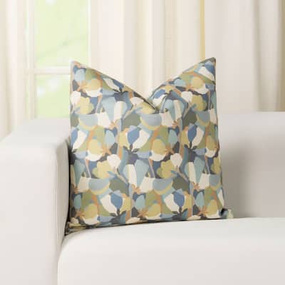 Gia Sea Spray Floral Print Throw Pillow