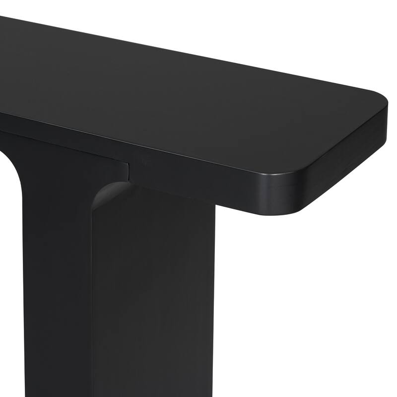 Narrow Console Tables Accent Table with Acacia Wood Leg Sofa Table, Modern Hallway Tables for Entryway, Living Room