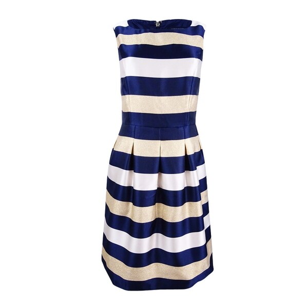 striped flare dress