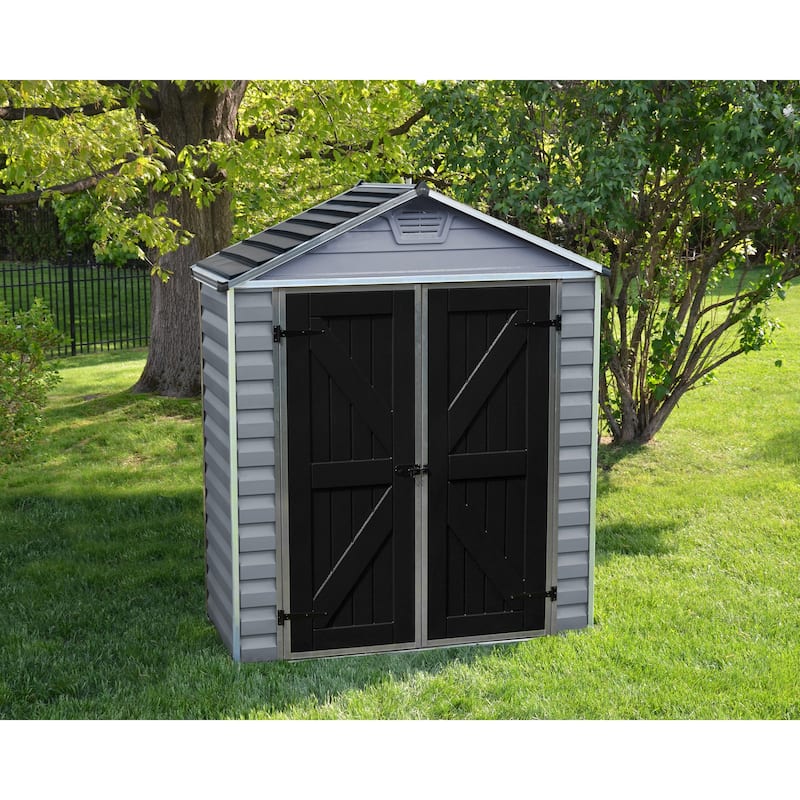 SkyLight D Dark Gray Deco Plastic Garden Outdoor Storage Shed