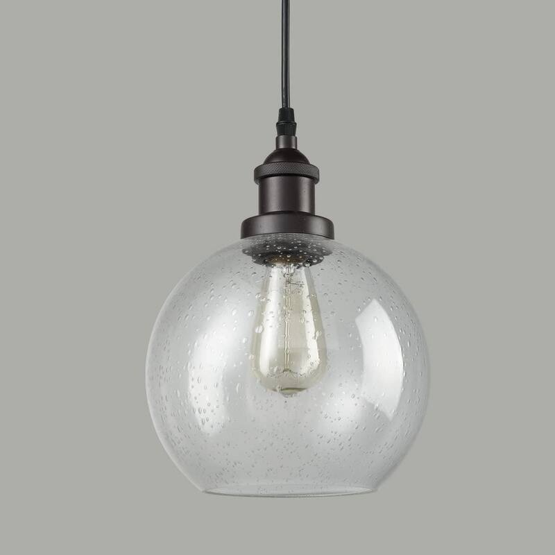 Bellaria Industrial Vintage Bubble Glass Pendant Light Metal Hanging Lighting