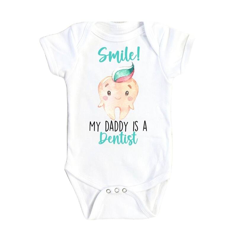 Dental - Baby Boy Girl Clothes Infant Bodysuit Funny Cute Newborn 13 - Natural - 0-3M
