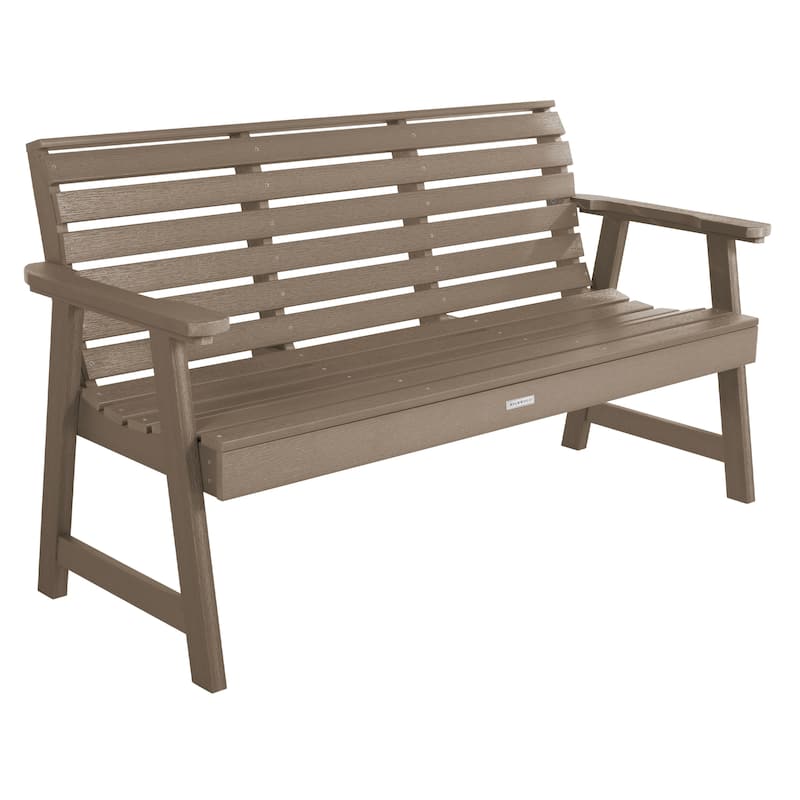 HIGHWOOD Weatherly 5-foot Eco-friendly Synthetic Wood Garden Bench - Woodland Brown