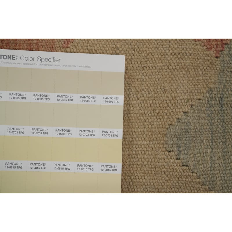 Hand Woven Oriental 100% Wool Carpet Southwestern Modern Multi-Colored Kilim Area Rug - 5' 11'' X 4' 5''