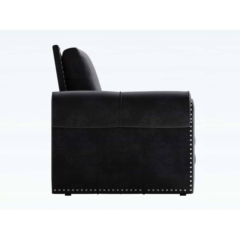 Pull Out Sofa Bed with Nailhead Trim & Rolled Arm,Multi-Functional for Living Room