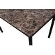 preview thumbnail 12 of 12, Roundhill Furniture Noyes Metal Dining Table with Laminated Faux Marble Top