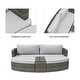 preview thumbnail 25 of 33, 5-piece Patio Aluminum Wicker Daybed Sectional Sofa Set with 1 Side Table and 2 Ottomans