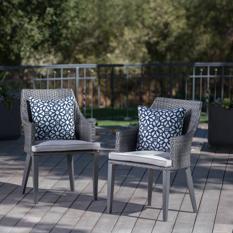 Classic Outdoor Patio Lounge Tanning Chair Set, Anti-rust & Anti-uv for Lawn, Gardens Terraces & Poolside - Grey