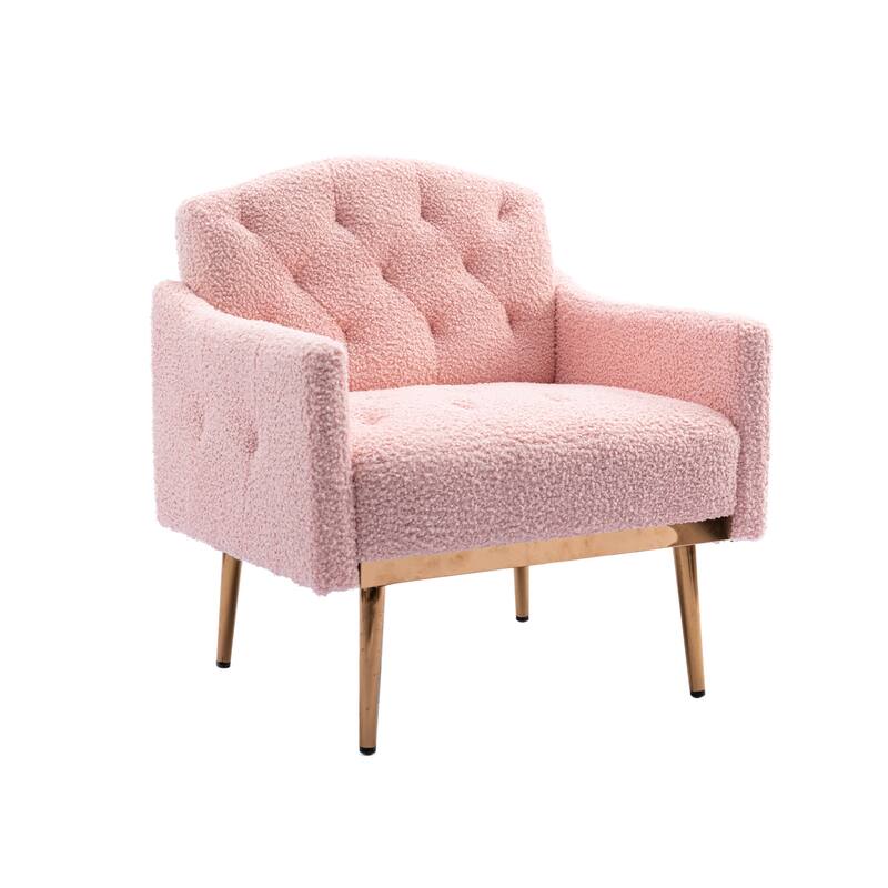 Tufted Decorative Fabric Armchair