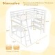 preview thumbnail 21 of 28, Twin Size Loft Bed with Desk and Bookshelves for Kids and Teens