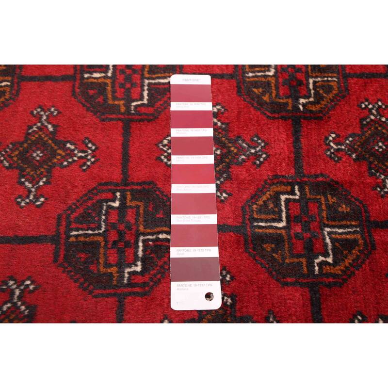 ECARPETGALLERY Hand-knotted Teimani Red Wool Rug - 3'7 x 6'2