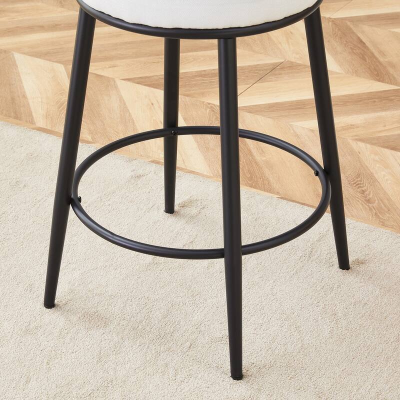 Fashionable and Comfortable - Two Sets of Ergonomic High Legged Bar Chairs, With Breathable Fabric Cushions .Pack two in one box