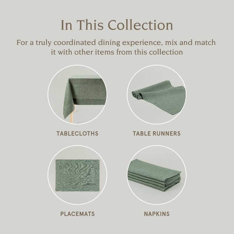 over&back 100% Linen Woven Placemats - Machine Washable - Set of 4