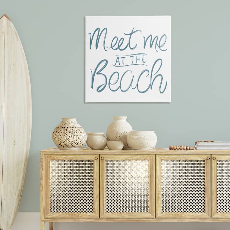 Stupell Minimal Meet At Beach Canvas Wall Art Design By SunDance Group
