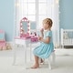 preview thumbnail 20 of 23, Teamson Kids Wooden Play Vanity Set with Tri-Fold Mirror, Storage Drawer and Stool, Kids Dressing Table for Girls Ages 3-5