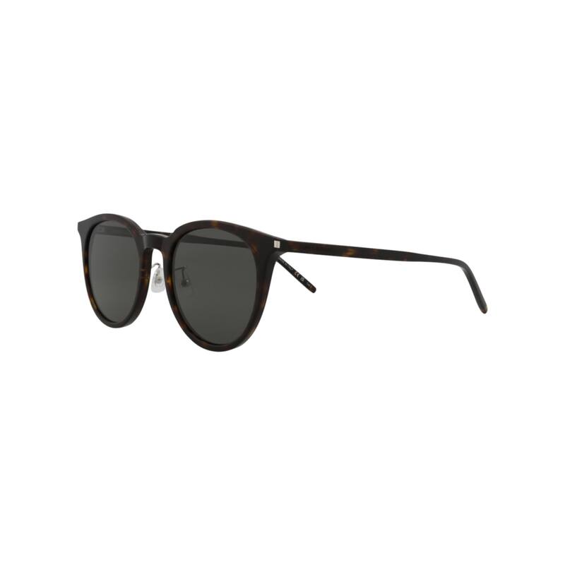 Saint Laurent Round-Frame Acetate Sunglasses - Havana Havana Grey