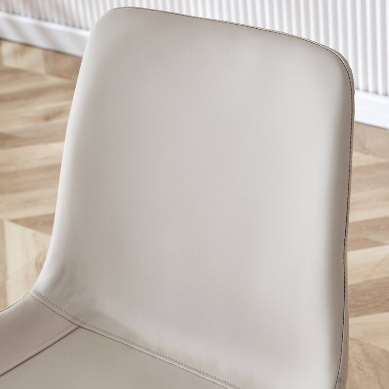 7-Piece Set, 59-71" Extendable Dining Table with PU Upholstered Dining Chairs