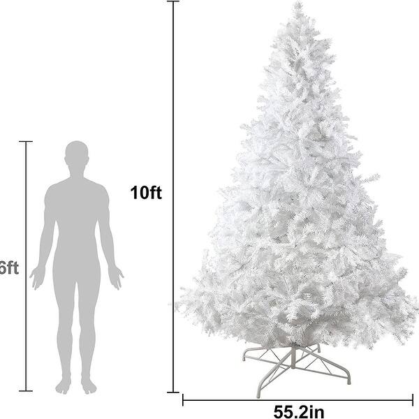 10FT Premium Spruce Artificial Christmas Tree with Metal Legs - Bed ...