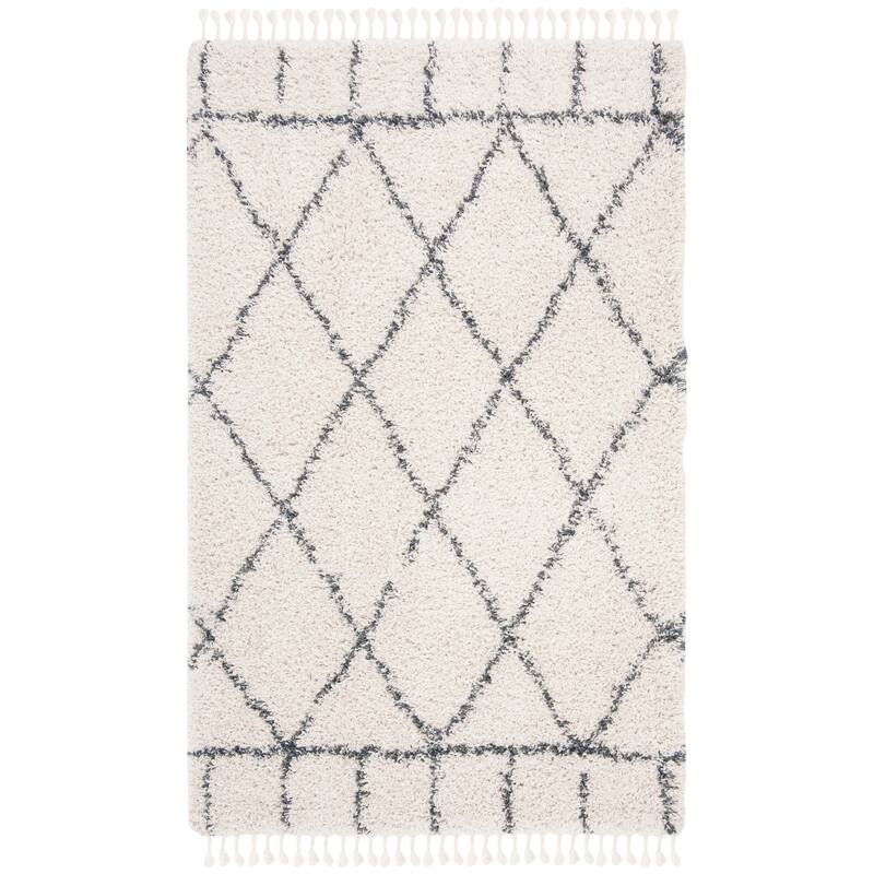 SAFAVIEH Pro Luxe Shag Yuna Moroccan Tassel 2.4-inch Thick