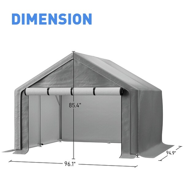 Shelterページ Portable Storage Shelter Garage Storage Tent with Zipper