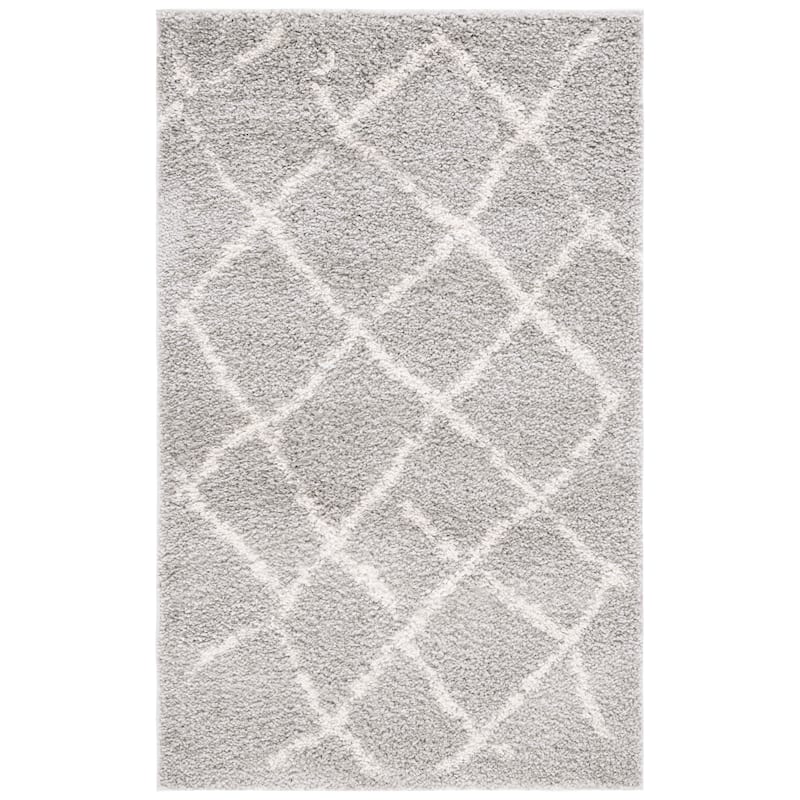 SAFAVIEH Berber Shag Toyo Light Grey/Cream Rug