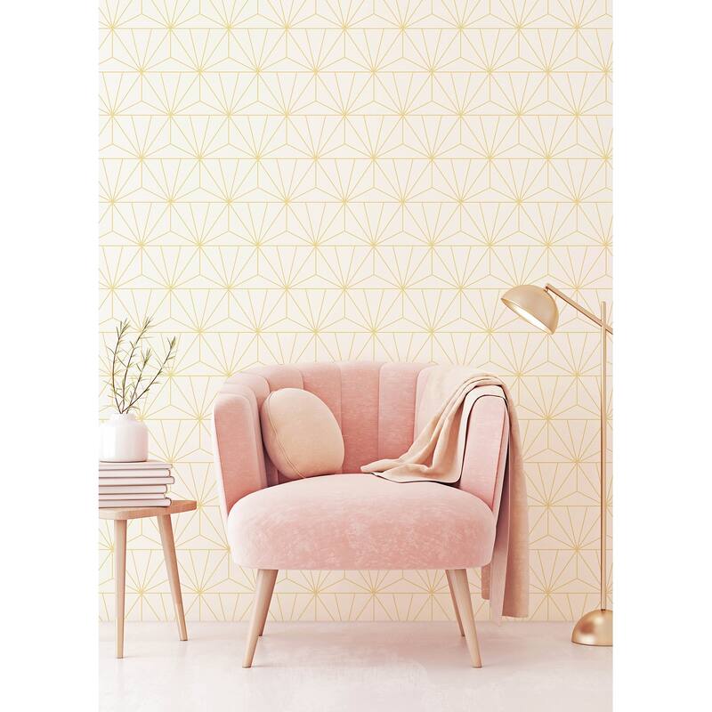Packed Party Geometric Gold Standard Peel and Stick Wallpaper