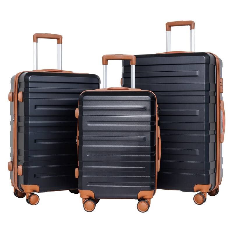 luggage sets 3 piece,carry-on luggage with wheels,check in luggage,28/24/20 inch luggage,tsa approved lock,hardshell suitcase