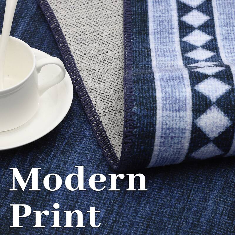 Modern Bordered Rug Non Slip Low Pile Area Rugs for Living Room, Machine Washable Area Rugs Soft Throw Rugs