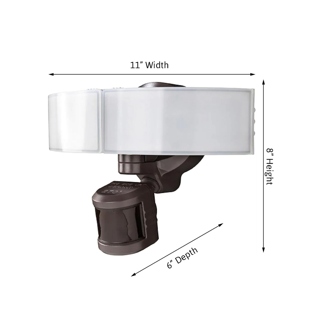 Defiant 270 Degree BRONZE LED Bluetooth Motion Outdoor Security Light 8 H