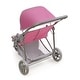 preview thumbnail 6 of 7, Badger Basket Trek 3 Wheel Folding Twin Doll Jogging Stroller - Gray and Pink - N/A