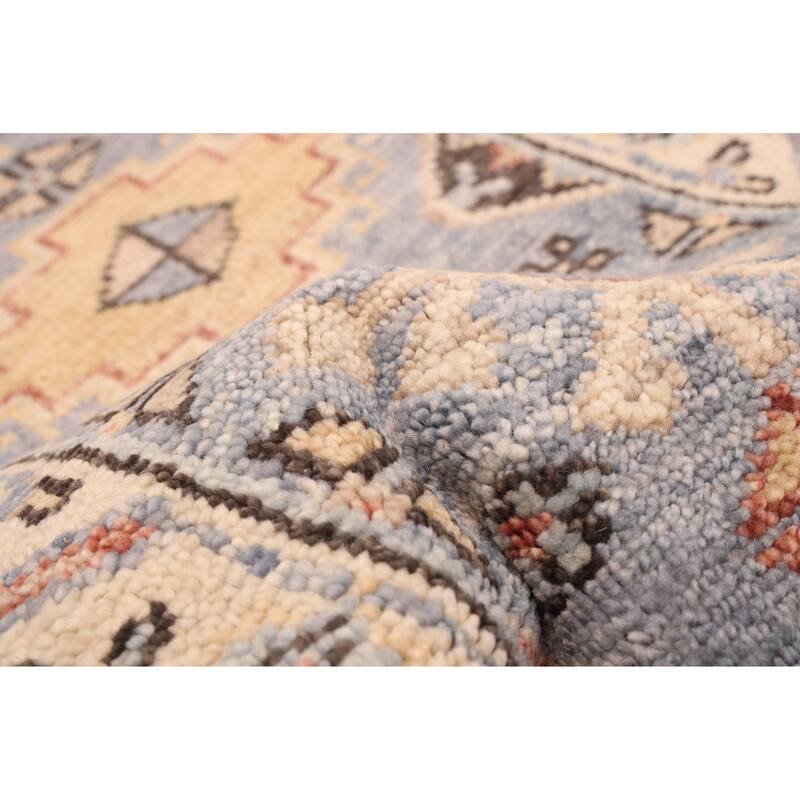 ECARPETGALLERY Hand-knotted Jules Serapi Light Denim Blue Wool Rug - 2'6 x 7'10