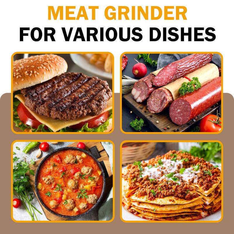 Amytek ETL Approved 3/4 HP Electric Meat Grinder - 14.25"×7.28"×13.42"