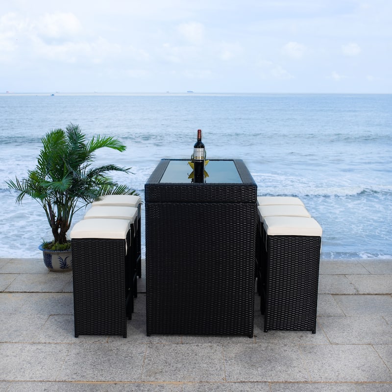 SAFAVIEH Yahaira 7-Piece Outdoor Patio Dining Set - 59Wx28Dx42H