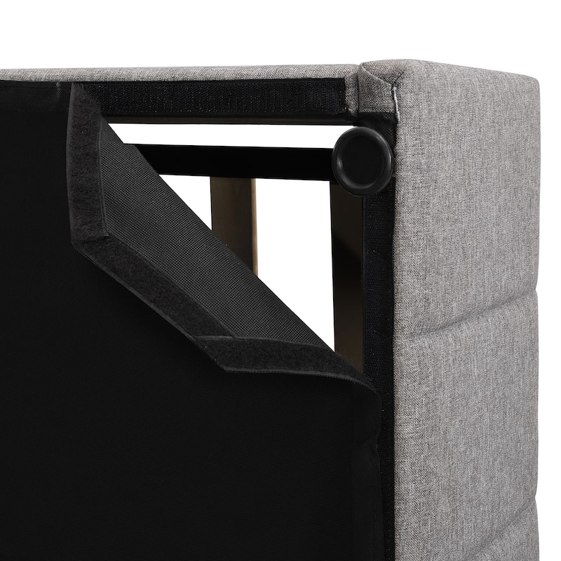 Upholstered Lift Up Platform Storage Bed w/ Gas Lift up Storage Frame