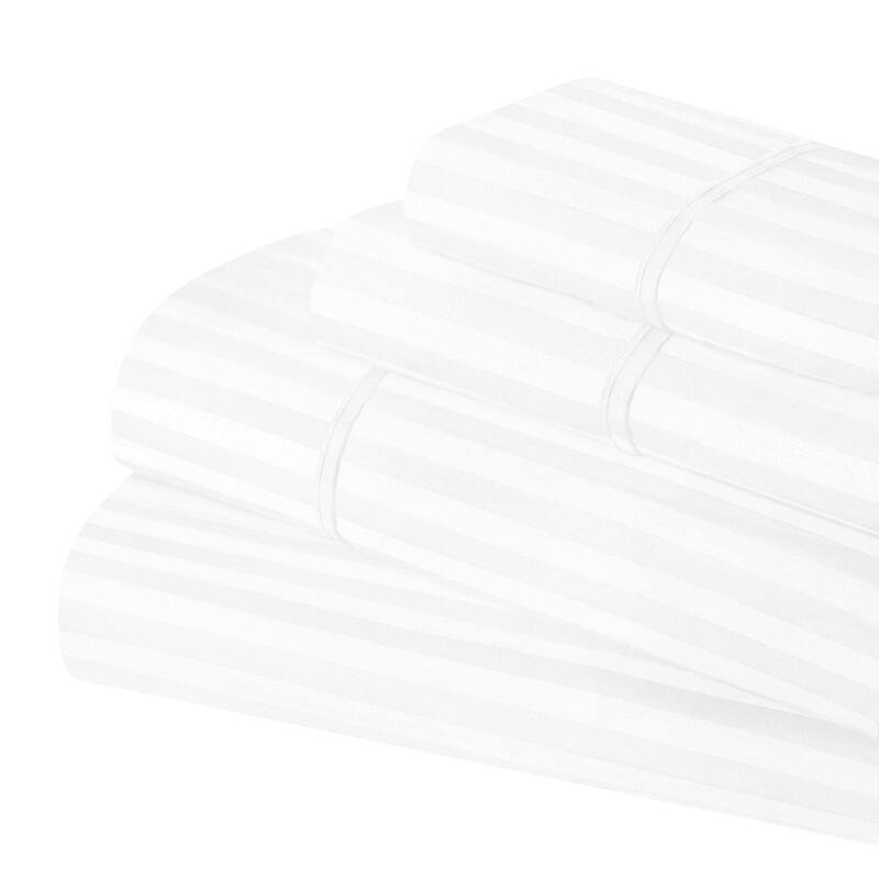 Superior Egyptian Cotton 600TC Striped Deep Pocket Sheet Set