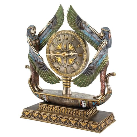 Design Toscano Wings of Isis Egyptian Revival Sculptural Clock