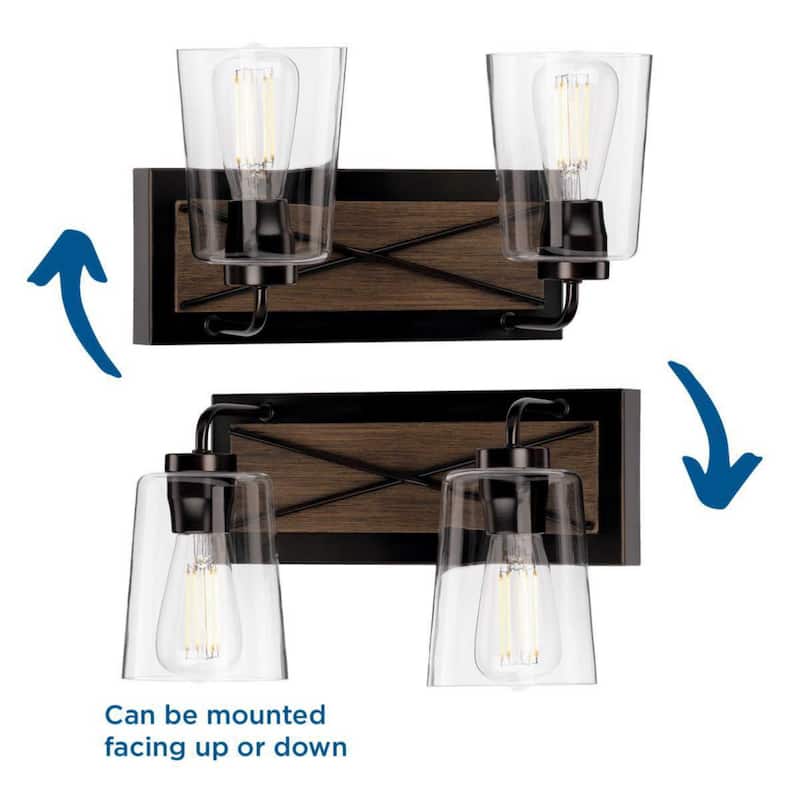 Progress Lighting Briarwood 2 Light 15" Wide Bathroom Vanity Light
