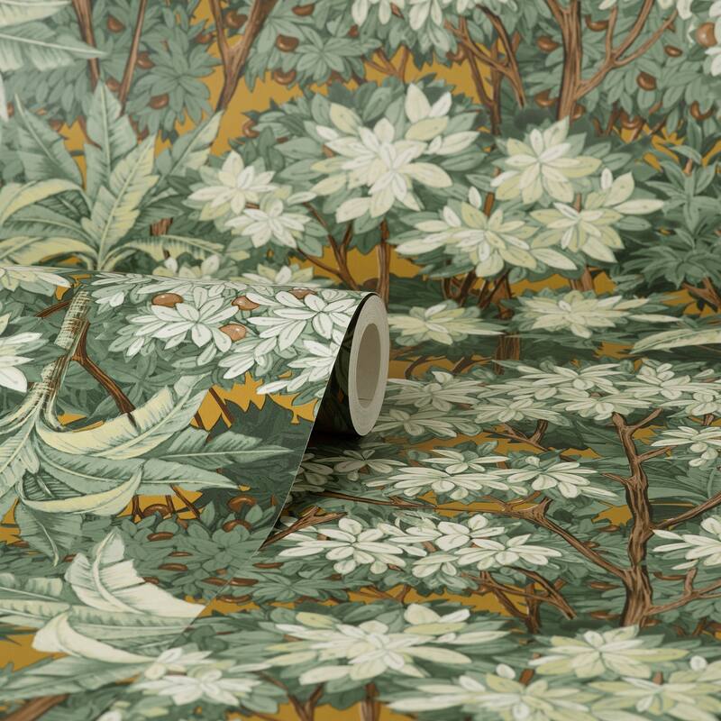 Fine Decor Kamali Moss Leopard Trees Wallpaper