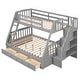 preview thumbnail 6 of 9, Twin Over Full Bunk Bed with Drawers,Ladder and Storage Staircase For Bedroom,Dorm,Adults,Kids
