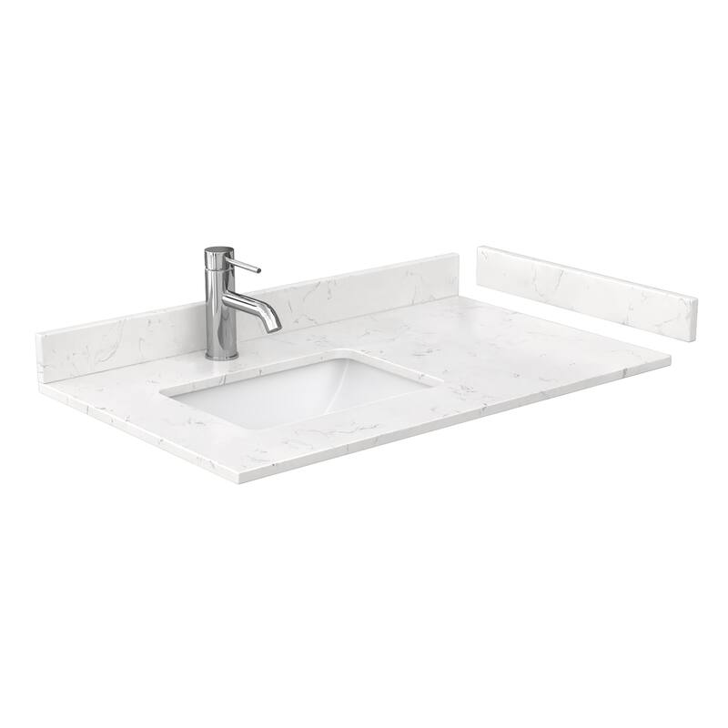 Beckett 36 Inch Single Vanity, Cultured Marble Top