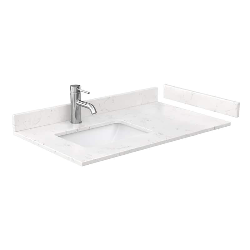 Daria 36-inch Single Vanity, Cultured Marble Top, Med Cabinet