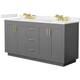 Option Dark Gray / White Quartz Top / Brushed Gold