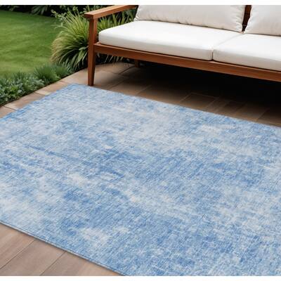 HomeRoots Abstract Transitional Rectangle Outdoor Rug