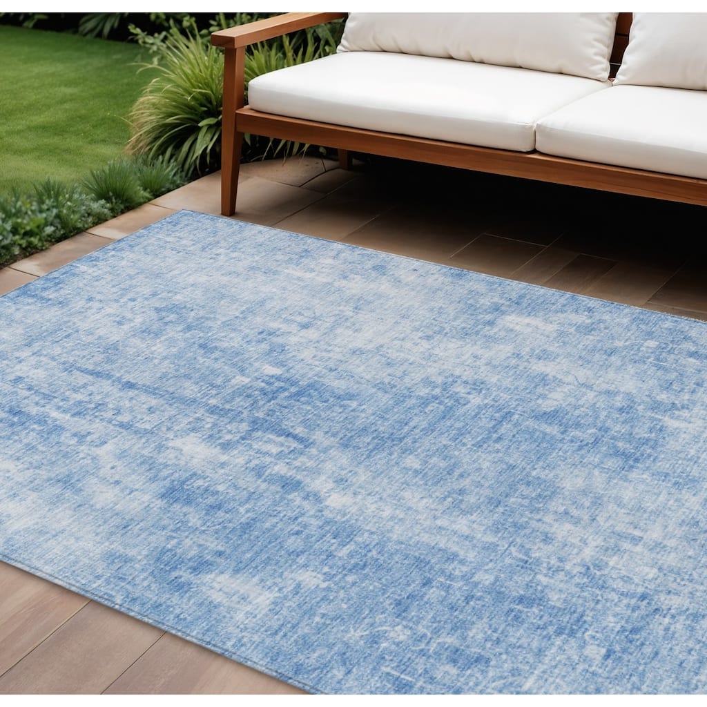 HomeRoots Abstract Transitional Rectangle Outdoor Rug