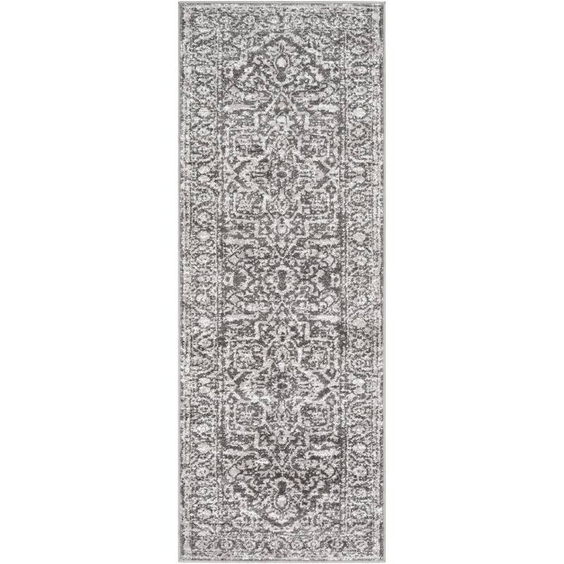 Livabliss Abbas Navy/Gray Vintage Traditional Area Rug