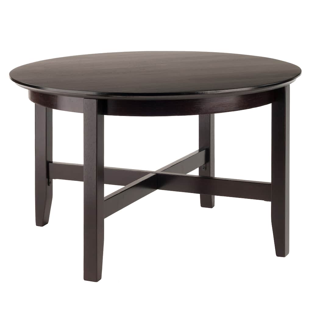 Toby Round Coffee Table, Espresso - 30 x 30 x 18.11 inches